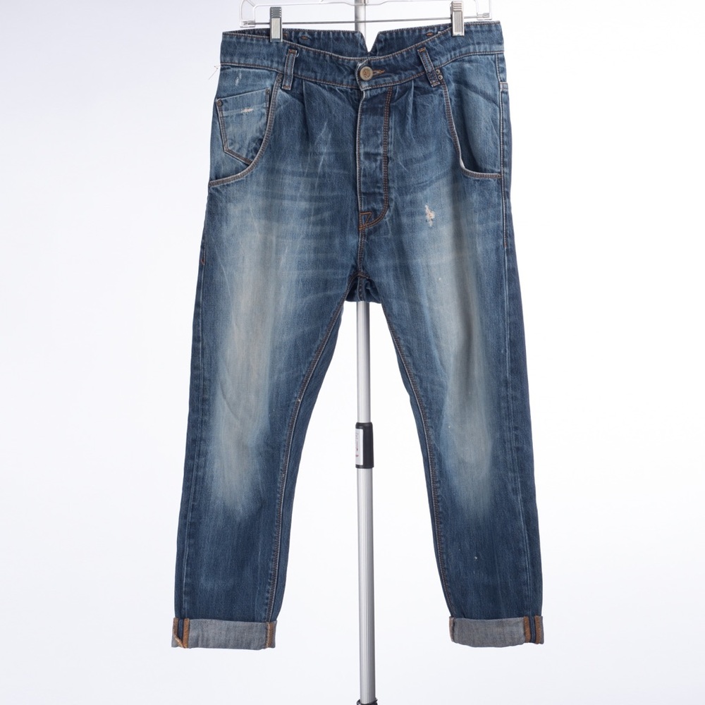 November drop crotch boyfriend jeans made in Italy